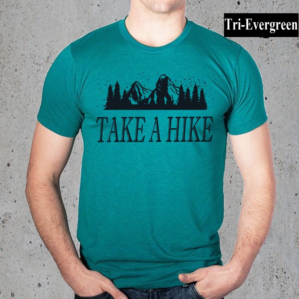 Take A Hike Graphic Tee Print T-Shirt MED